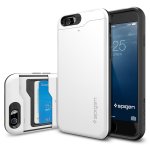 Spigen社 スリムアーマーCS カードスライダー iPhone6 4.7inch シマリーホワイト